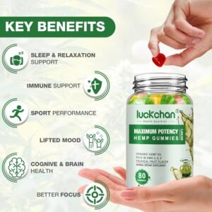 Hemp Gummies - Extra Strength for Sleep Peace & Relaxation - Advanced Hemp Oil Infused Gummy - High Potency Natural Hemp Gummy (3 Packs) - Image 2