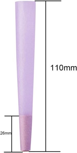 Purple Pre Rolled Cones Organic Rolling Papers with Tips - Slow Burn, Sturdy Natural Gum Seal, Ultra Thin with Plastic Cone. 100 ct, King Size Rolling Cones in Popular Colors (Purple, King Size) - Image 2