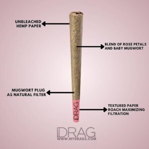 10 Floral pre-Rolled Smokes - Drag - Rose | 100% Organic, sourced from The Alpine Forests of The Himalayas | Herbal Cigarette - Image 5