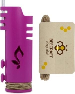 Hemp Wick Lighter Wrapper (Purple) + 5 FT Beeline Hemp Wick - Image 5