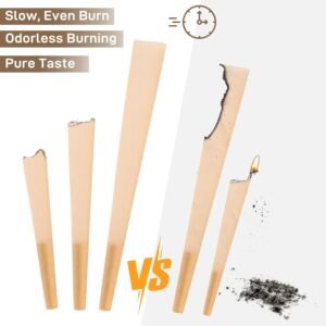 200 Pack Pre Rolled Cones | Natural Slow-Burning Cones Rolling Paper | 108mm King Size Rolling Papers | Bong | Rolling papers - Image 3