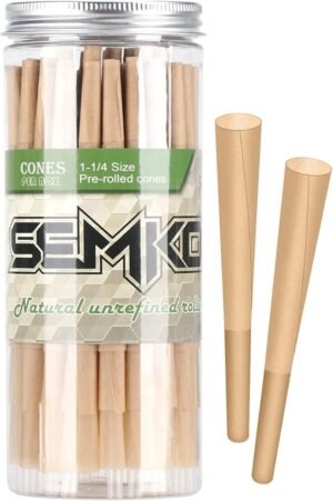 1-1/4 Rolling Papers Pre Rolled Cones | 72 Pack | Natural Pre Rolled Rolling Paper with Tips | Easy to Use and Convenient