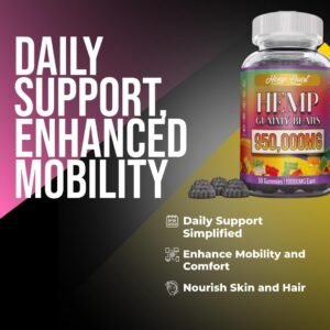 Hemp Gummies Neuropathy Nerve Support Supplement High Potency - Natural Health Pure Extra Strength with Hemp Oil Extract Vegan Edibles for Adults Vegan, Low Sugar, Made in USA - Image 7
