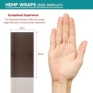 75 PACK Natural Hemp Wraps Sheet(Strawberry, 25 Packs of 3) - Non-GMO, brown - Image 3