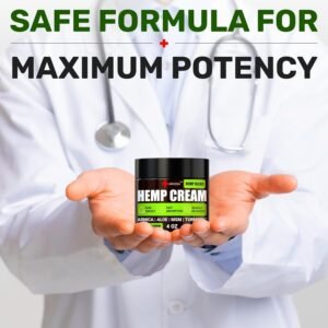 Natural Hemp Cream - Maximum Strength - Gel with MSM, Arnica, Aloe, Turmeric, Emu Oil - Lotion for Muscles, Joints, Back, Foot, Knees, Neck, Fingers, Elbows - High Strength Hemp Oil Extract - 4 fl oz - Image 5