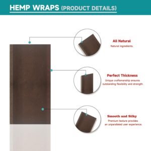 75 PACK Natural Hemp Wraps Sheet(Strawberry, 25 Packs of 3) - Non-GMO, brown - Image 2
