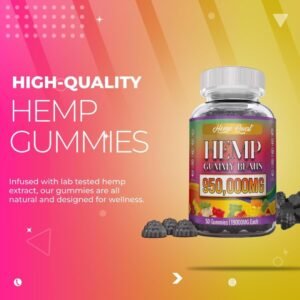 Hemp Gummies Neuropathy Nerve Support Supplement High Potency - Natural Health Pure Extra Strength with Hemp Oil Extract Vegan Edibles for Adults Vegan, Low Sugar, Made in USA - Image 2