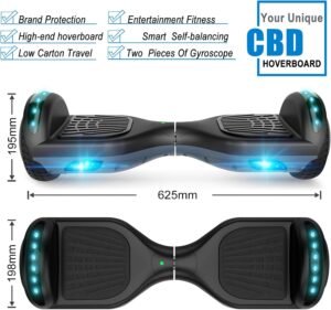 CBD Scooter with Dazzling LED Lights,6.5" Wheels,Headlight, Dual 300W Motors for Kids, Girls, Boys of All Ages on All Roads - Image 3