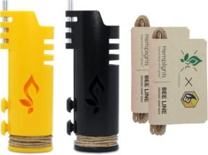 Hemp Wick Lighter 2 Pack Wrapper, Includes 8FT Hemp Wick by USA (Black/Yellow) - Image 5