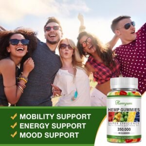 Hemp Gummies 3 Packs - for Sleep, Pain, Anxiety - High Potency Pure Organic Hemp Supplement - with Natural Hemp Oil Extract Gummy Edibles Vegan, Non-GMO - Image 4