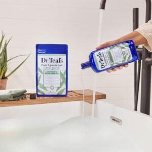 Dr Teal's Foaming Bath with Pure Epsom Salt, Cannabis Sativa Hemp Seed Oil, 34 fl oz (Pack of 2) - Image 4