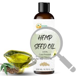 Hemp Seed Oil 100% Pure & Natural Cold-Pressed Hemp for Skin, Hair & Body – Natural Moisturizer & Carrier Oil – Non-GMO, Unrefined – 6.76 fl oz - Image 7