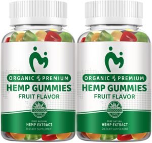(2 Pack) Hemp Gummies for Pain Sleep Relax Anxiety 100% Natural Pure Extra Strength Organic Hemp Oil Extract Edible Vegan Low Sugar Hemp Gummy for Adults