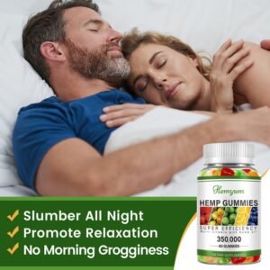 Hemp Gummies 3 Packs - for Sleep, Pain, Anxiety - High Potency Pure Organic Hemp Supplement - with Natural Hemp Oil Extract Gummy Edibles Vegan, Non-GMO - Image 2
