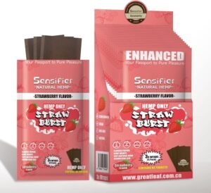 75 PACK Natural Hemp Wraps Sheet(Strawberry, 25 Packs of 3) - Non-GMO, brown