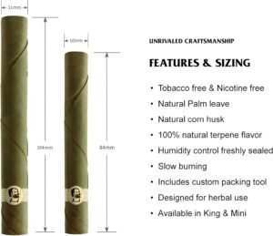 ZIG-ZAG Pre Rolled Cones - Palm Mini Rolls (5 Pack) - Grape Flavor - Natural Palm Cone Rolling Papers - Image 3