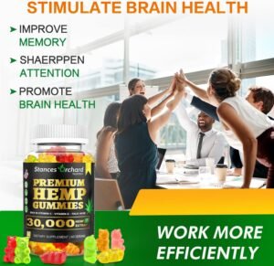 Hemp Gummies Advanced Extra Strength Infused Natural Organic Hemp Oil Extract for Stress Reduction, for Adult Relaxation Vegan Non-GMO Zero ÇBD Oil Low Sugar Made in USA - Image 4