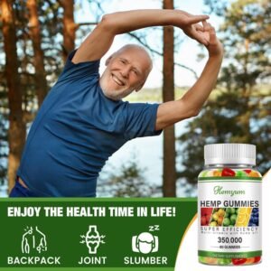 Hemp Gummies 3 Packs - for Sleep, Pain, Anxiety - High Potency Pure Organic Hemp Supplement - with Natural Hemp Oil Extract Gummy Edibles Vegan, Non-GMO - Image 3
