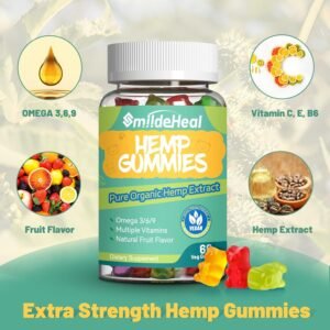 2 Pack Hemp Gummies, 1,500,000 Extra Strengthen Organic Hemp Gummies, Hemp Supplement Gummy with Hemp Oil Extract, 120 Gummies - Image 4