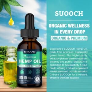 Hemp Oil Drops for Sleep, Premium Organic Maximum Strength, High Potency 100% Natural, Pain Relief 2 Pack - Image 2
