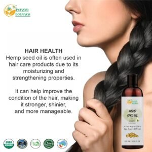 Hemp Seed Oil 100% Pure & Natural Cold-Pressed Hemp for Skin, Hair & Body – Natural Moisturizer & Carrier Oil – Non-GMO, Unrefined – 6.76 fl oz - Image 3