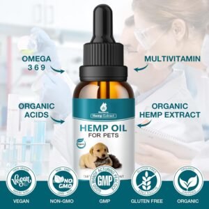 2 Packs - Pet Hemp Oil for Dogs and Cats - Anxiety, Stress Pain Holistic Inflammation Relief - for Joint Hip Arthritis, Calming Oil Drop - Organic Pets Treats - Image 6