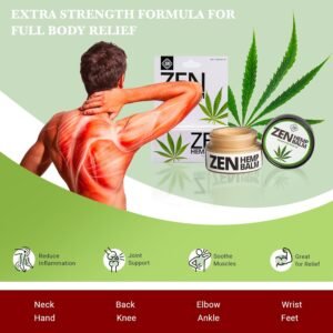 ZEN Hemp Balm for Relief, Hemp Oil Extract for Joints, Back, Neck and Elbows, Hemp Infused Topical Cream - 0.7 oz (Pack of 1) - Image 3