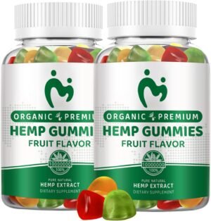 (2 Pack) Hemp Gummies for Pain Sleep Relax Anxiety 100% Natural Pure Extra Strength Organic Hemp Oil Extract Edible Vegan Low Sugar Hemp Gummy for Adults