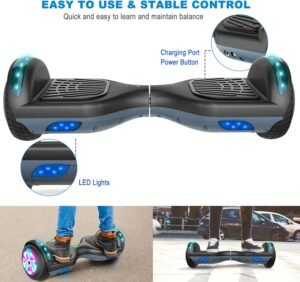 CBD Scooter with Dazzling LED Lights,6.5" Wheels,Headlight, Dual 300W Motors for Kids, Girls, Boys of All Ages on All Roads - Image 5