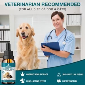 2 Packs - Pet Hemp Oil for Dogs and Cats - Anxiety, Stress Pain Holistic Inflammation Relief - for Joint Hip Arthritis, Calming Oil Drop - Organic Pets Treats - Image 3