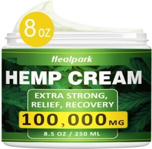 Natural Hemp Cream for Muscles, Joints, Lower Back, Back, Knees, Neck, Fingers, Elbows- 8.5 fl oz - Arnica,MSM, Turmeric, Emu Oil, Menthol, Aloe