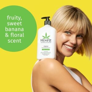 Hempz Original, Natural Hemp Seed Oil Body Moisturizer with Shea Butter & Ginseng, Pure Herbal Skin Lotion for Dryness, Nourishing Vegan Cream, Floral and Banana, 17 Fl Oz, 2 Pack - Image 4