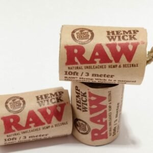 RAW Hemp Wick- Natural Unbleached Hemp & Beeswax Hempwick Roll 10ft / 3 Meters (Pack of 3 Premium 10 Foot Wicks)