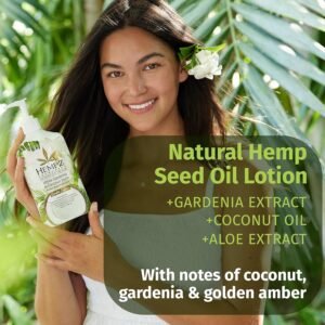 Hempz Body Lotion Moisturizer - White Gardenia & Coconut Palm - Daily Moisturizing Cream, Shea Butter, Coconut Oil - Skin Care Products, All Natural Hemp Seed Oil - 17 Fl Oz - Image 2