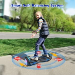 CBD Scooter with Dazzling LED Lights,6.5" Wheels,Headlight, Dual 300W Motors for Kids, Girls, Boys of All Ages on All Roads - Image 2