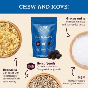 Hemp Well Hip and Joint Soft Chews – Best Joint Supplement for Dogs, Organically Sourced with Hemp, Glucosamine, Chondroitin and Breed Dogs, 30 Count - Image 2
