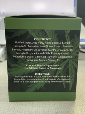 Natural Hemp Cream for Muscles, Joints, Lower Back, Back, Knees, Neck, Fingers, Elbows- 8.5 fl oz - Arnica,MSM, Turmeric, Emu Oil, Menthol, Aloe - Image 9