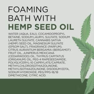 Dr Teal's Foaming Bath with Pure Epsom Salt, Cannabis Sativa Hemp Seed Oil, 34 fl oz (Pack of 2) - Image 7