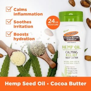Palmer's Cocoa Butter Formula Hemp Oil Calming Relief Body Lotion, 8 Ounces - Image 3