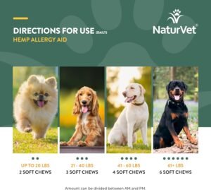 NaturVet Hemp Allergy Aid Supplement for Dogs, Hemp Seed, Antioxidants, Omegas, Dha & Epa for Healthy Skin & Respiratory Health, 60 Count - Image 7