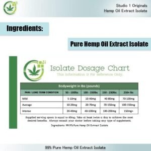 Hemp Extract Powder | Hemp Oil Isolate | 100% Pure Isolate Powder | 1g 1000mg Isolate | Great for Migraine Relief, Sleep Aid, Improve Brain Function, Increase Focus - Image 2