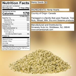 Sincerely Nuts Hulled Hemp Seeds – (2 lb bag) All Natural Super Food | Natures Complete Protein Contains All 9 Essential Amino Acids | Omega 3 Fat for the Heart | Non GMO, Kosher, Gluten Free, Raw - Image 2