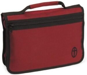 Wordkeeper Economy Canvas Bible Cover, Burgundy, Large