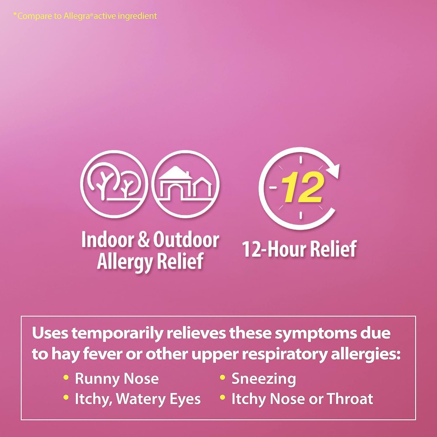 HealthA2Z Fexofenadine Hydrochloride 180mg, Antihistamine for Allergy Relief, 24-Hour Antihistamine for Allergy Relief (120 Count (Pack of 1)) - Image 3