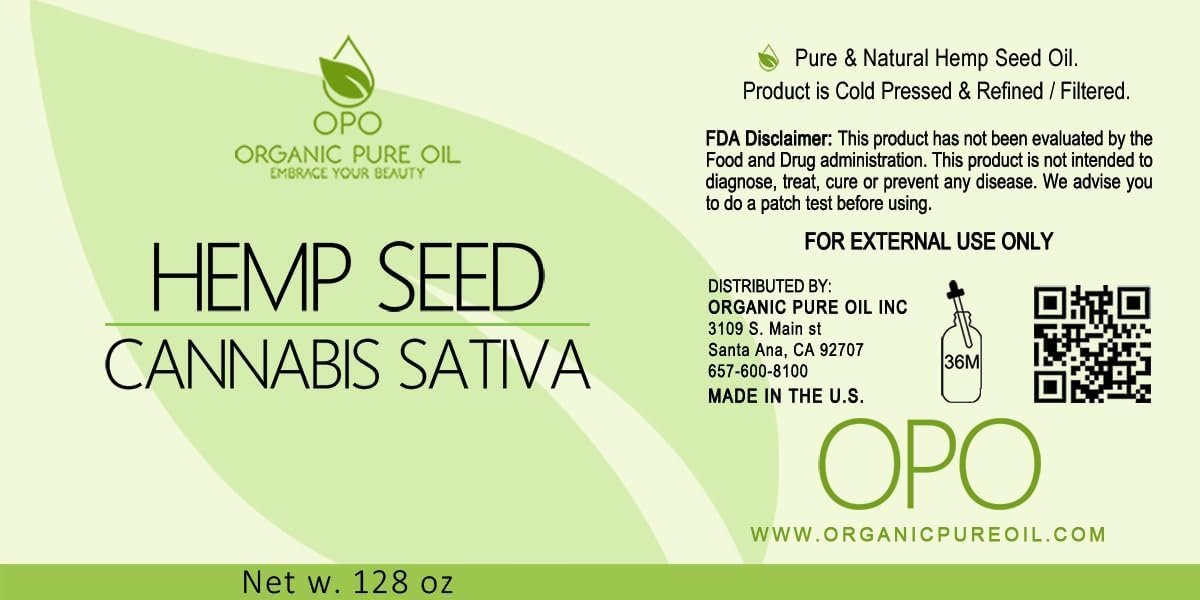 Hemp Seed Oil - Pure, Refined, Cold Pressed, All-Natural Non-GMO, Extra Virgin, Unscented, Carrier Oil - Bulk 128 oz / 1 Gallon - Tinctures, Blends, DIY, Essential Oils - Image 2