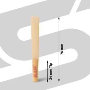 RAW Cones Classic Single Size 70/24 | 100 Cone Pack | Shorter than 1 1/4 | Mini Preroll to Enjoy a Quick Sesh - Image 3