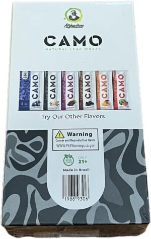 Camo Natural Leaf Rolling Papers Pre-wrap Full Box 25 Packs (5 sheets per pack) + RSV Scoop Card (Vanilla) - Image 3