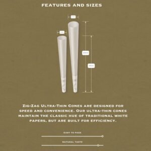 Zig-Zag 70mm Ultra Thin Pre Rolled Cones - 24 Pack Box | Premium Quality | Slow Burn | Easy to Fill | Versatile Rolling Papers | 24 Rolling Papers - Image 4