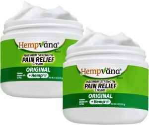 Hempvana Relief Cream 2 Pack with Seed Extract - Relieves Inflammation, Muscle, Joint, Back, Knee, Nerves and Arthritis – Made in USA 4oz Paraben Free, Vegan, Cruelty-Free As Seen On TV