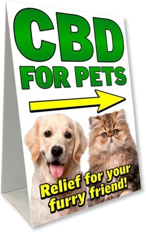 CBD For Pets Economy A-Frame Sign 24" Wide by 36" Tall (Made in The USA) 841098106928